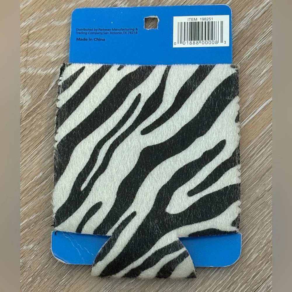 NWT Boutique Can Cooler Koozie Holders Lot of 3 Leopard Blue Camo Zebra